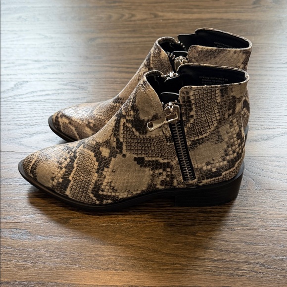 Steve Madden Python Print Ankle Booties - Picture 4 of 5